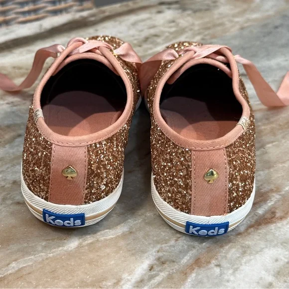 Women’s KATE SPADE KEDS New York Glitter Sneakers- Size 7 - Picture 7 of 9